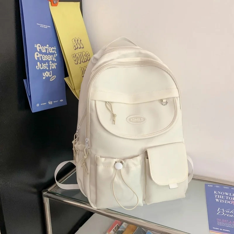 

Girl Laptop High Capacity School Bag Women khaki Kawaii Book Fashion Female Nylon College Backpack Ladies Cute Travel Trendy