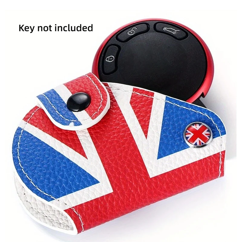 Фото Кожаный чехол-ключница в стиле флага для Mini Clubman Countryman Union Jack Cooper R55 R56 R57 R58 R59 R60 F55 F56 №1