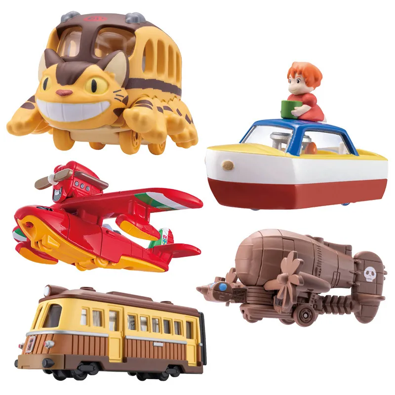 Фото Модель автомобиля TOMY из сплава, игрушки Tomica для мальчиков, Dream Car Ghibli, Chinchilla Red Pig, Sky City, Spirited Away, Haiyuan Tra №2