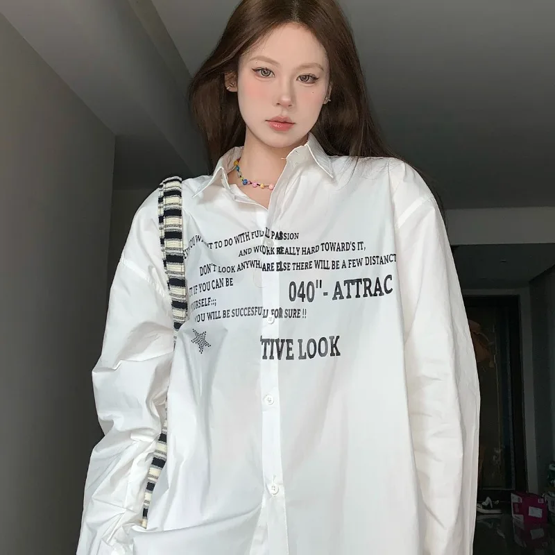 Рубашка большого размера в корейском стиле