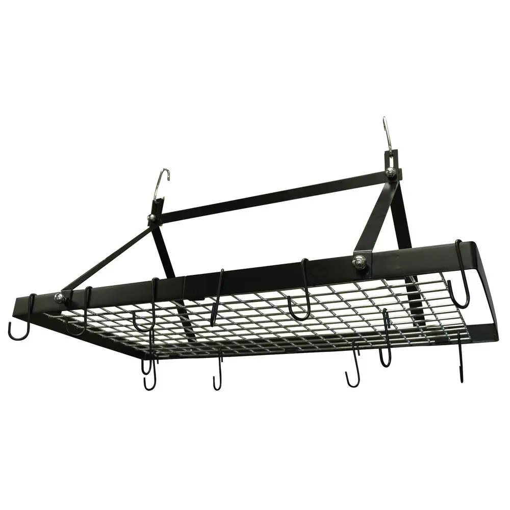 

CW6013 Enamel Rectangle Pot Rack, Black