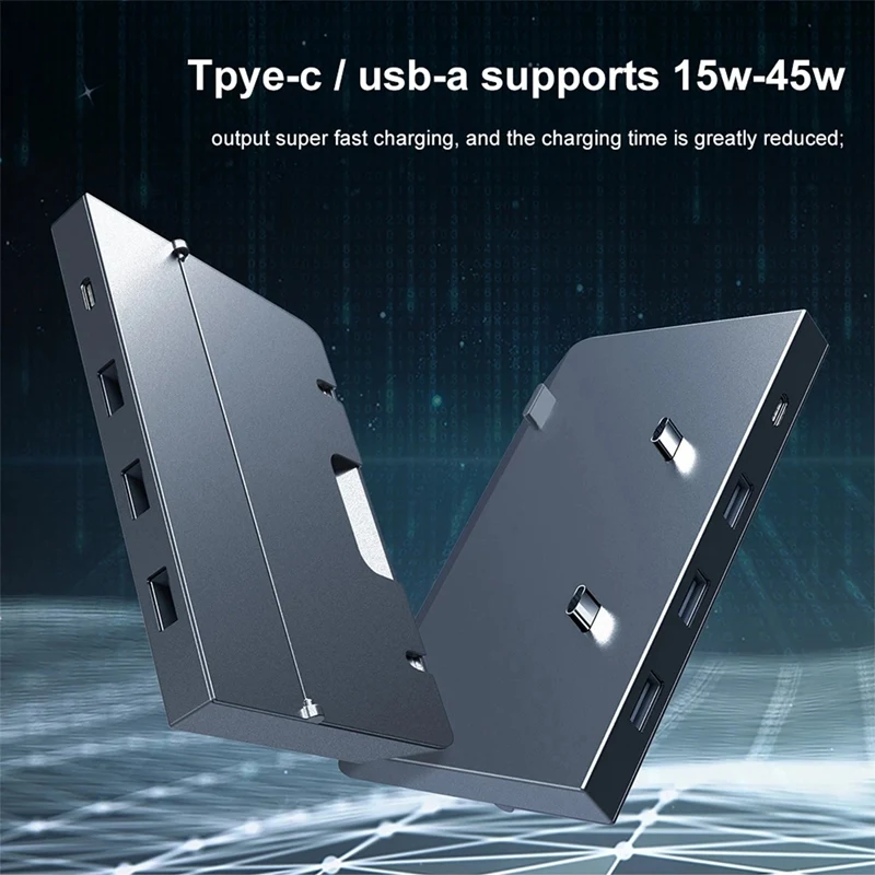 

45W Quick Charger USB Shunt Hub Car Accessories For Tesla Model 3 Model Y 2021 2022 Docking Station