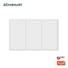 Zemismart Zigbee Push Wall Light Switches 1 2 3 4 Gangs with Neutral Interruptor Alexa Google Home Tuya Smartthings App Control