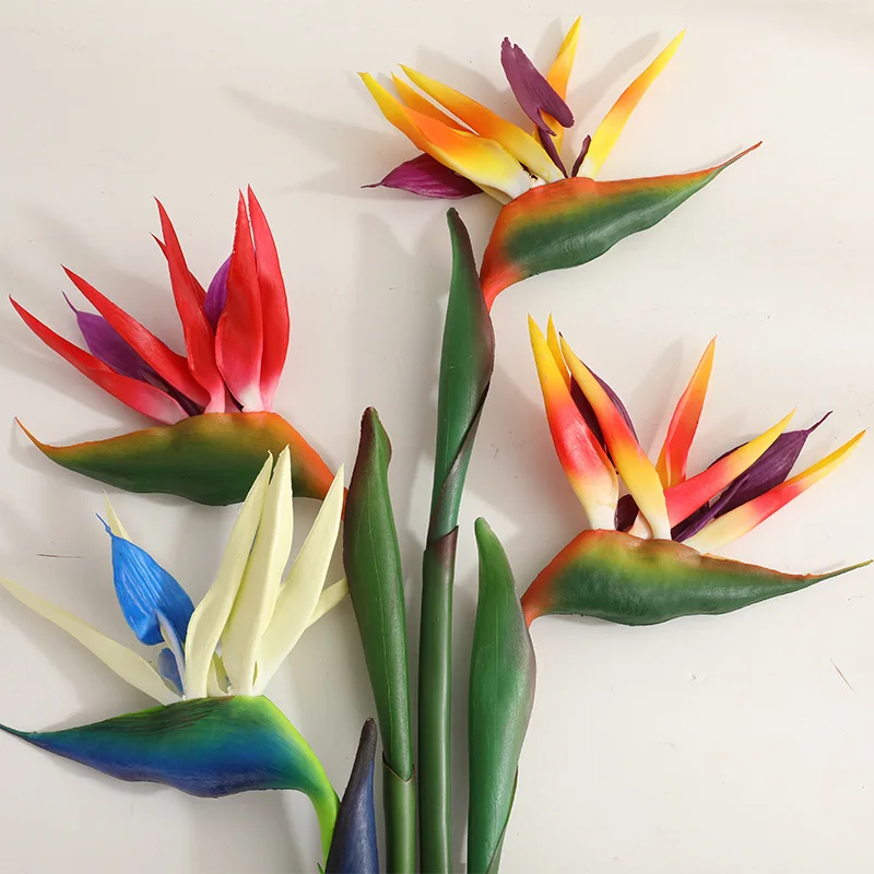 

High-grade Artificial Flowers Bird of Paradise Realistic Real Touch Fake Flowers Home Decor Wedding Party Flower Arrangement