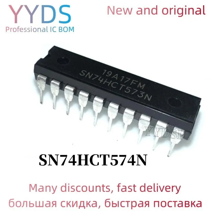 10 шт. SN74HCT574N 74HCT574N 74HCT574 DIP-20 OCTAL EDGE-срабатывающие D-TYPE шлепанцы с 3 государственными выходами