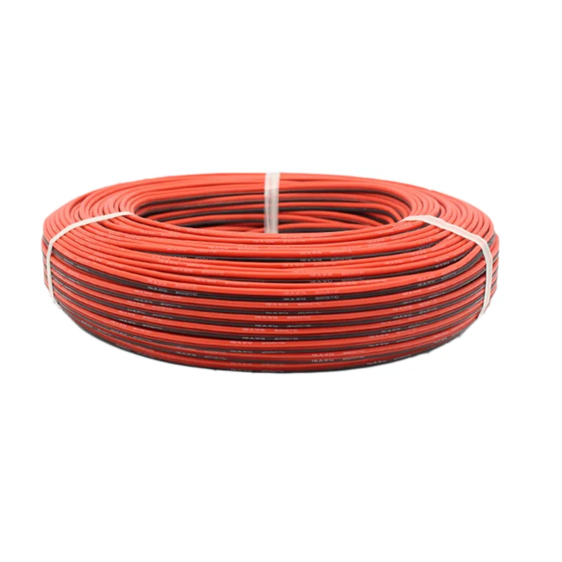100 м/рулон нагревательный кабель из силиконовой резины 2 контакта 26 24 22AWG UAV