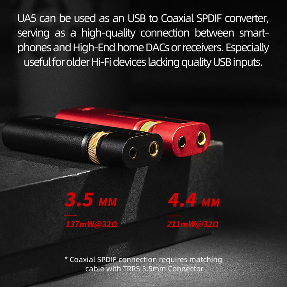 Портативный USB-кабель SHANLING UA5 DAC двойной ES9038Q2M чип Type-c до 3 5/4 4 мм аудиокабель PCM 768
