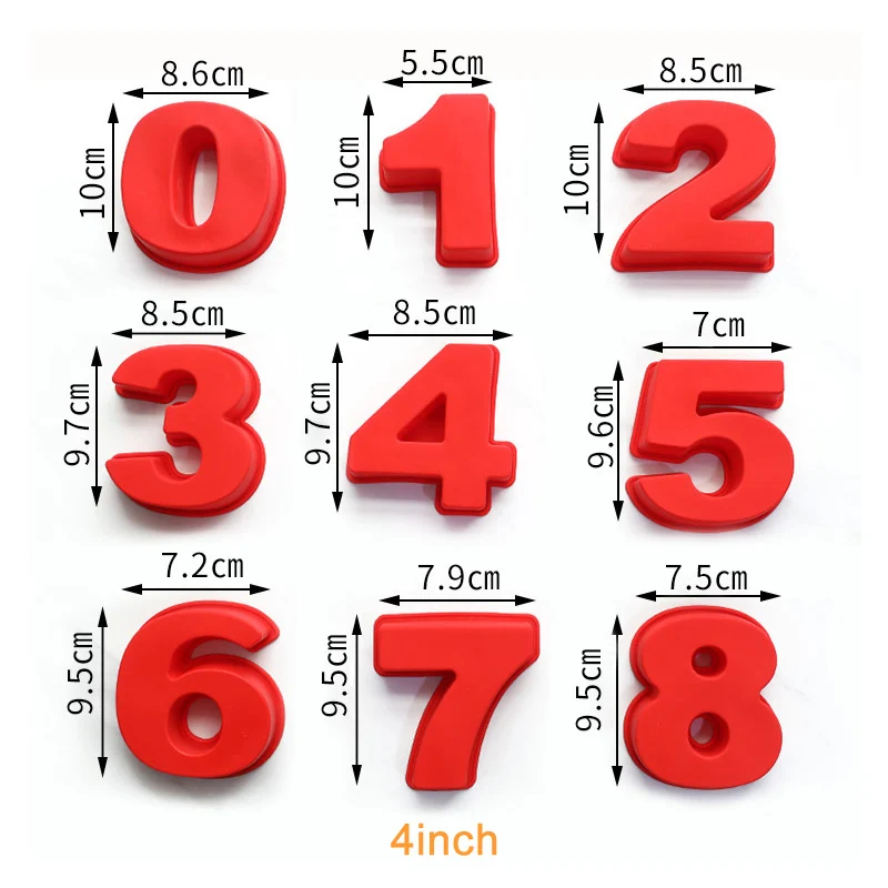 4/8/10 дюйма маленькая/большая форма для выпечки/сковорода с 0/1/2/3/4/5/6/7/8 силиконовая