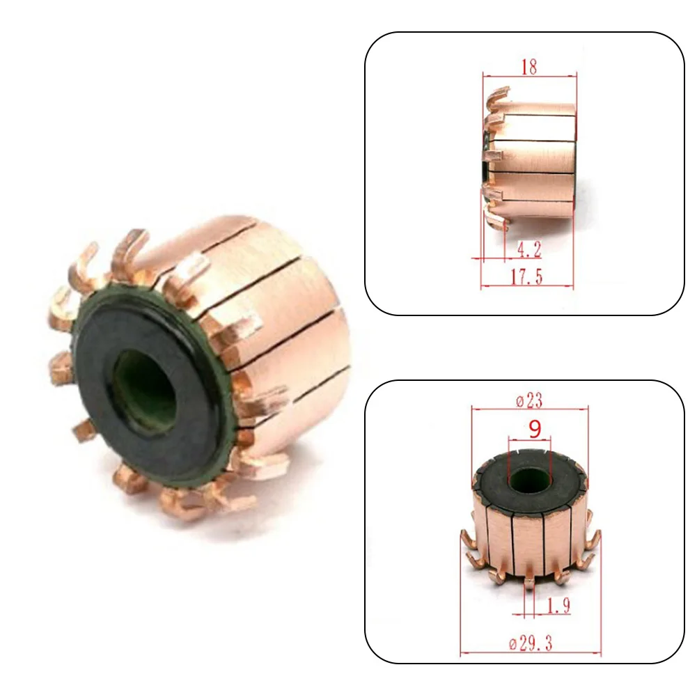 

For DC Motor Commutator Wear Resistance 9*23*17.5(18)mm Electric Motor High Hardness High Tensile Strength High Quality