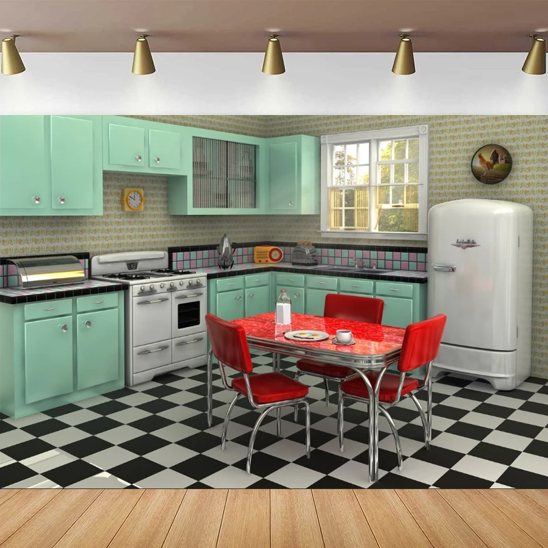 Ретро кухонный фон для фотосъемки |