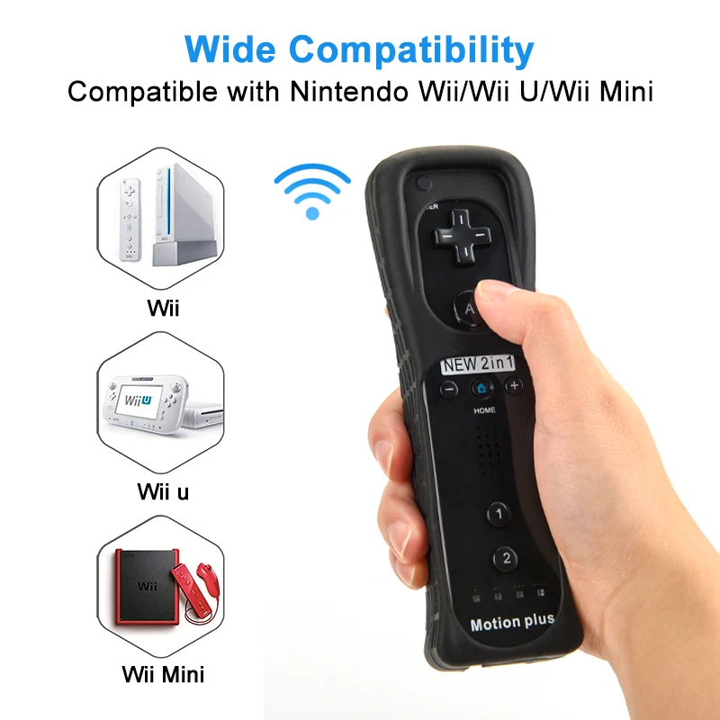 Built-in Motion Plus Wireless Remote Gamepad Controller For Nintendo Wii Nunchuck For Nintend Wii Remote Control Joystick Joypad