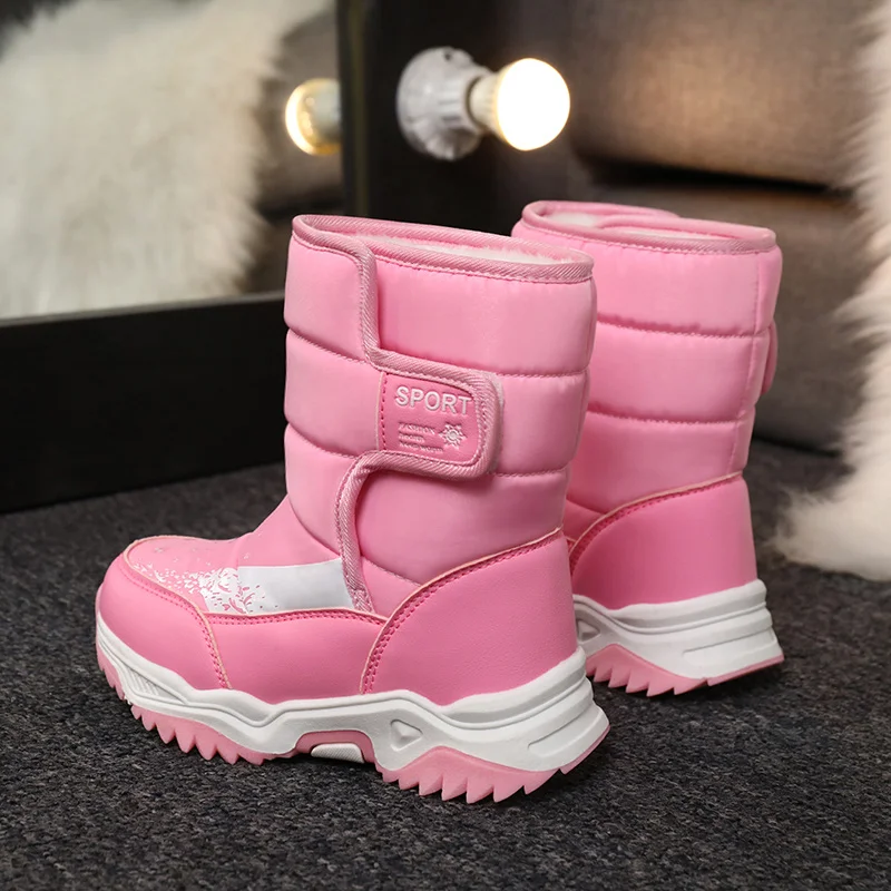 Xiaomi SALUDAS Winter Boots for Girls Waterproof Warm Shoes Boys Plush Sneakers Children Anti Slip Resistant Outdoor Tenis Shoes