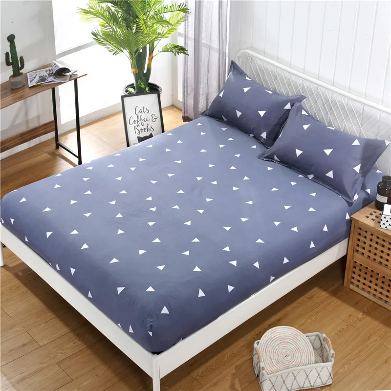 

1pcs Mattress Cover Set with Pillowcase Cartoon Kids Fitted Sheet with Elastic Queen/King Size Mattress Protector Bed Sheet Set