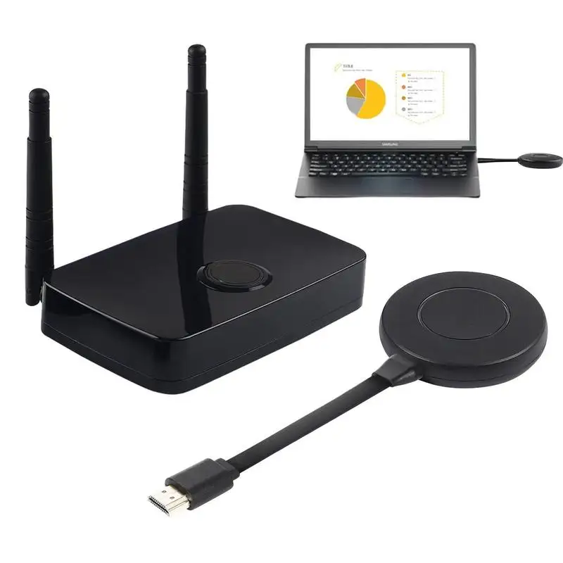 

100 м 1080p беспроводной HDTV удлинитель видео передатчик и приемник для ноутбука ПК камеры Кабельная коробка поделиться с монитором проектора телевизора