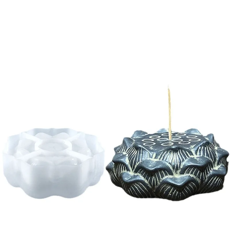 

DIY Crystal Candle Holder Mold Rosette Ornament Silicone Mold Aromatherapy Candle Holder Teapot Base Mold