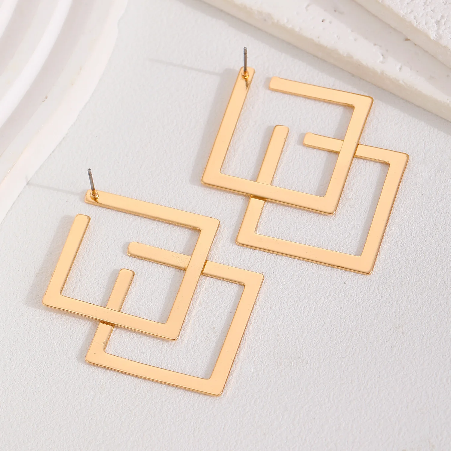 Модные нерегулярные геометрические серьги для женщин металлические ювелирные