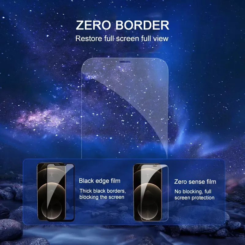 4PCS Full Cover Protective Glass For iPhone  Screen Protector   Glass