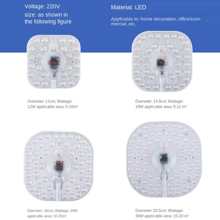 LED Module Source Ceiling Lamp Indoor Ceiling Light Source 12W 18W 24W 36W 220V Remould Led High Brightness Lighting With Magnet images - 6