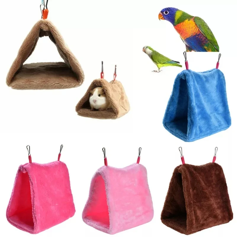 

Bird Hammock Parrot Warm Hammock Pet Bird Parrot Cage Triangular Hammock Small Bird Cage Decorations Small Bird Home Bird Nest