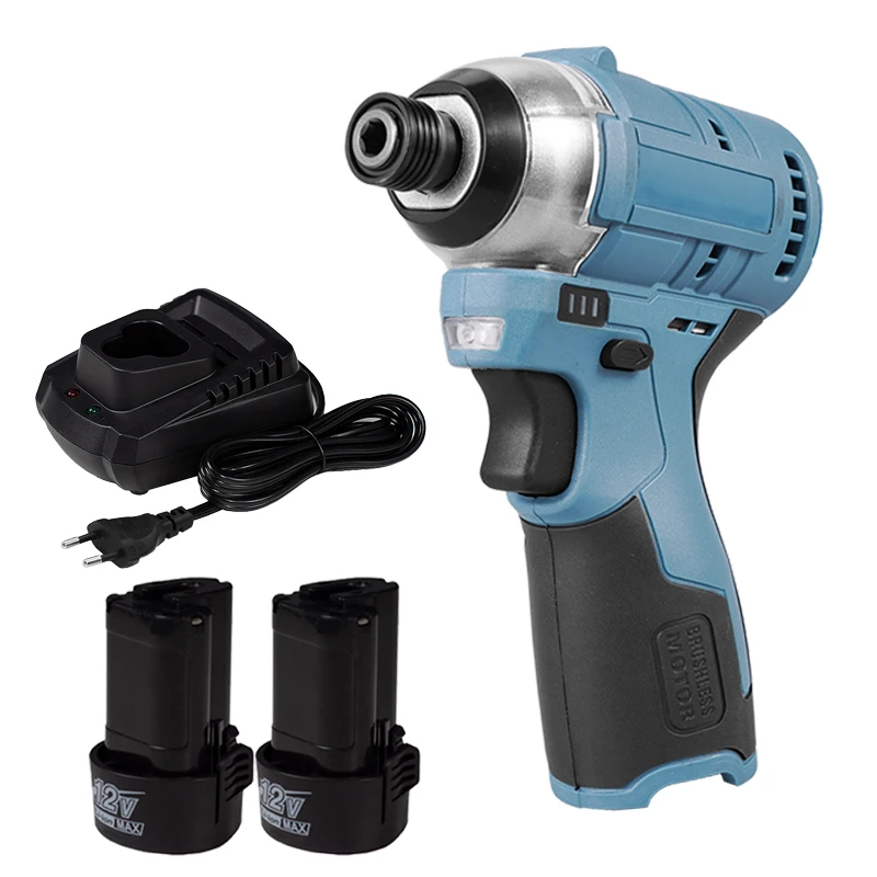 

12V Cordless Electric Screwdriver Wireless Electric Impact Drill 120Nm Adjust Torque DIY Power Tool with 2000mAh Makita Battery