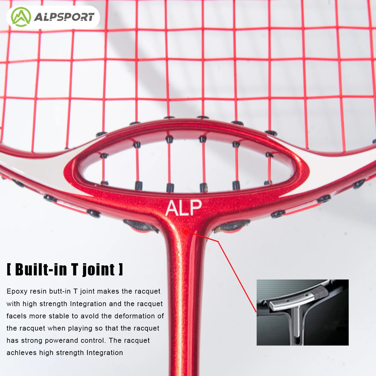 Фото Alpsport ZY 4U Эластичный и прочный Легальные и оригинальные Ракетки для бадминтона Максимальный вес 38 фунтов (Включая сумку и струны) Профессиональная ракетка для бадминтона из углеродного волокна + титан №4