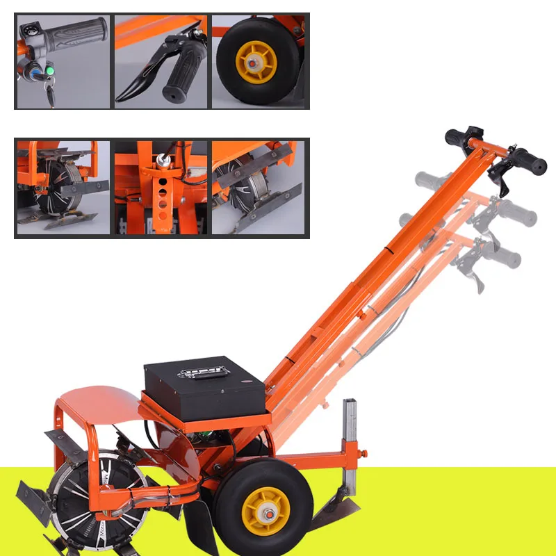 

Electric Weeding Machine Lawn Mower With Ditching Soil Loosening Plowing And Soil Turning Function