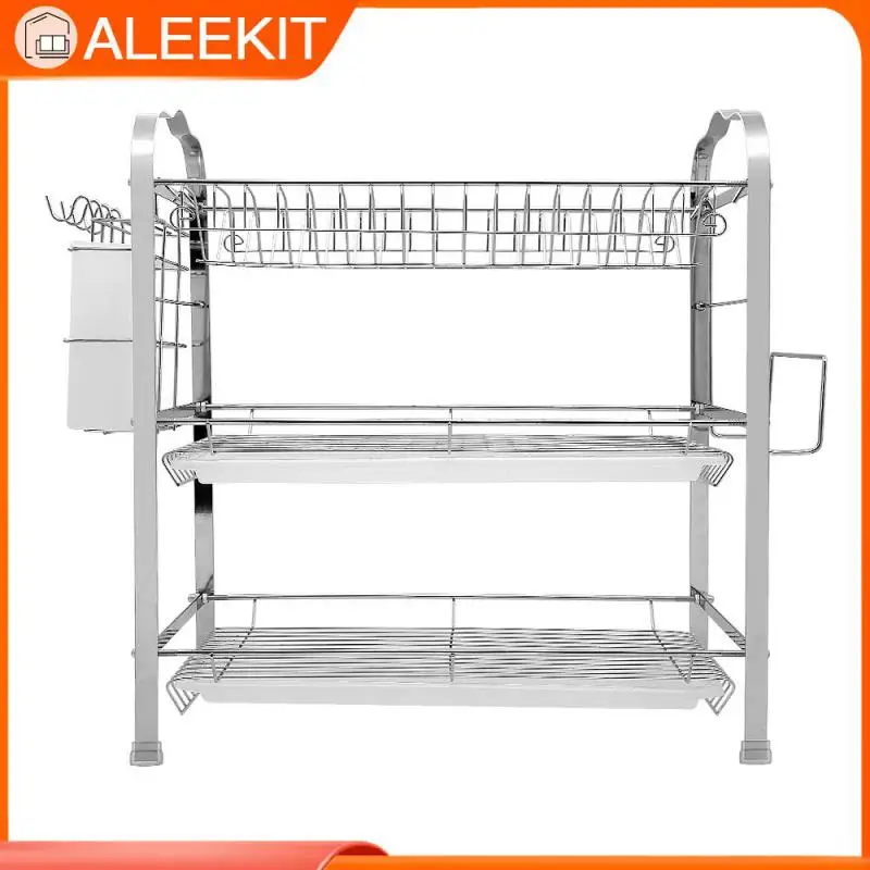 

Стеллаж для кухонных блюд из нержавеющей стали, оцинкованная Бытовая сушилка для мытья, отличный стеллаж для сушки кухонных блюд, Органайзер