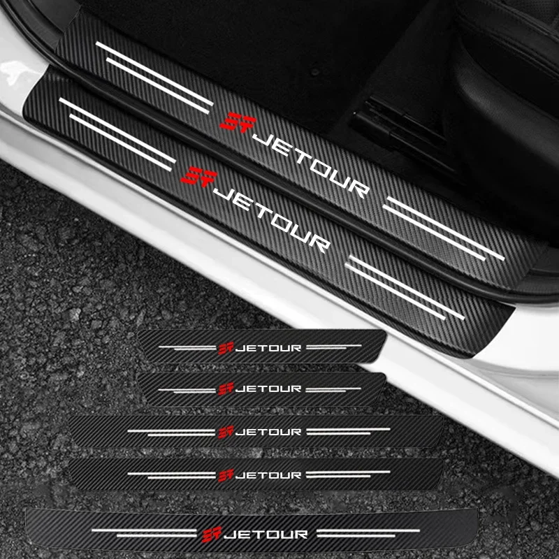 Фото Для Chery Jetour X70 X70plus X70m X90plus X95pro Dashing X-1 Plus Авто наклейки из углеродного волокна, наклейки на порог автомобиля, накладки на порог №2