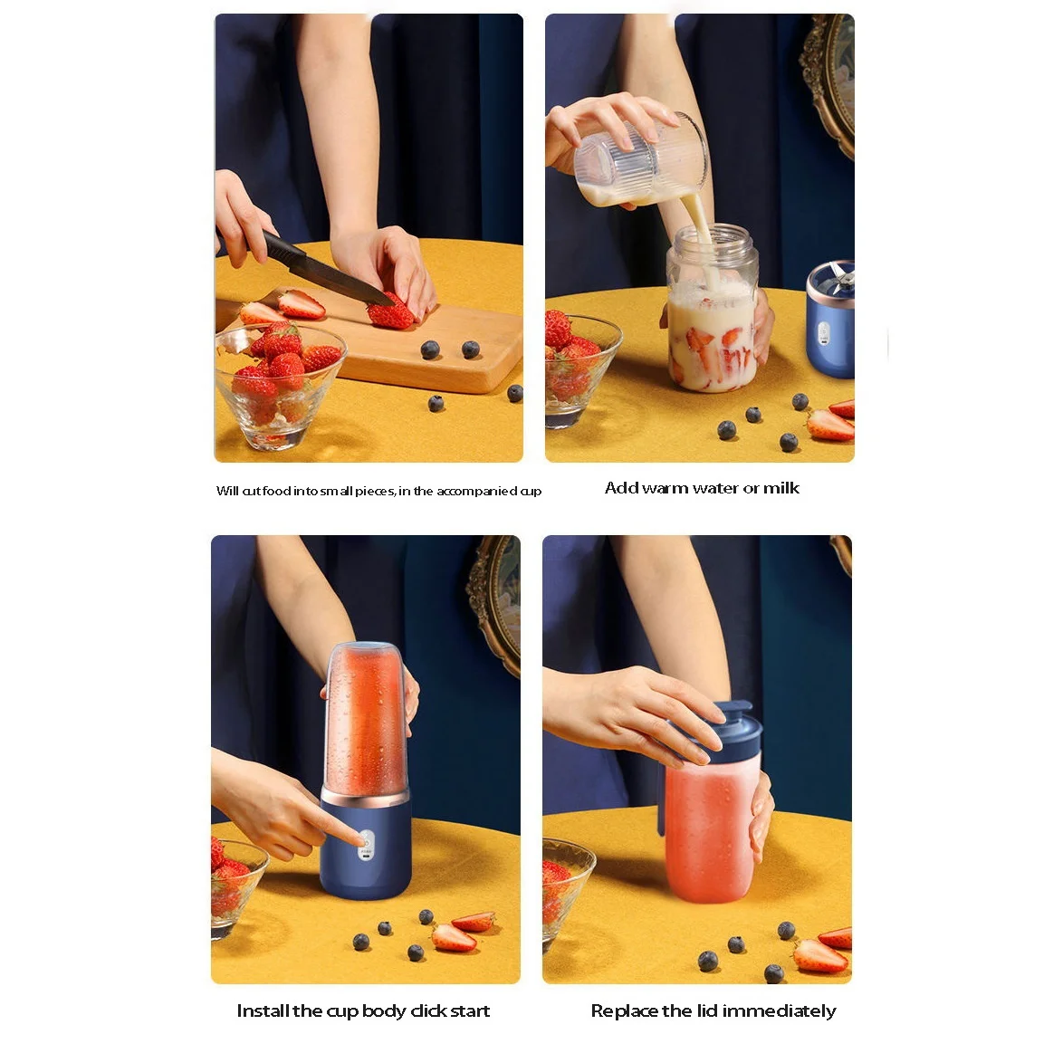 Новый портативный блендер 400 мл электрическая соковыжималка для лимона