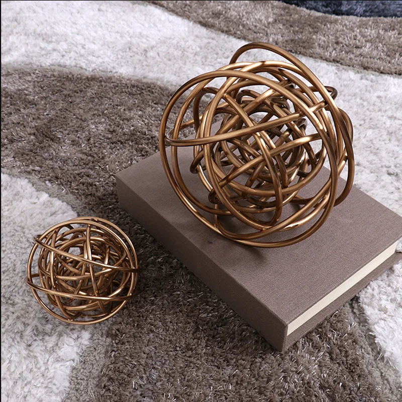 

Домашний декор железный нитевой шар ручной работы гостиница клуб офисный стол модель гостиная декоративные аксессуары в скандинавском стиле креативные подарки
