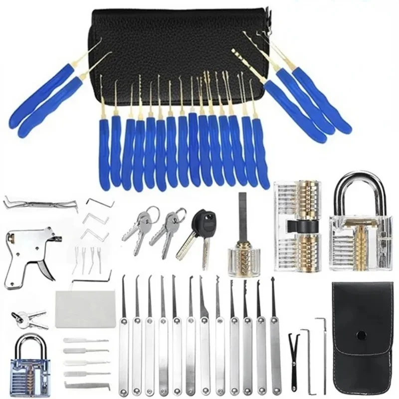 

Lock Picking Kit Practice Tools with Clear Transparent Padlock Unlocking Tool Kit for Beginner