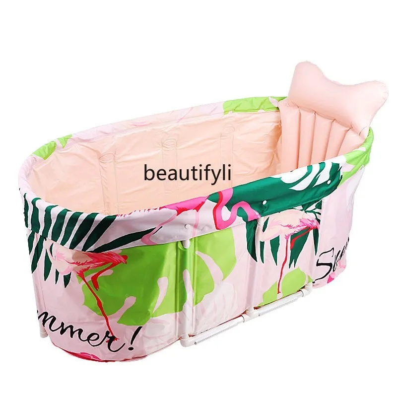 

zq Baby Swimming Pool Bucket Household Children Twin Baby Indoor Insulation Bracket Swimming Bucket Thickened Foldable