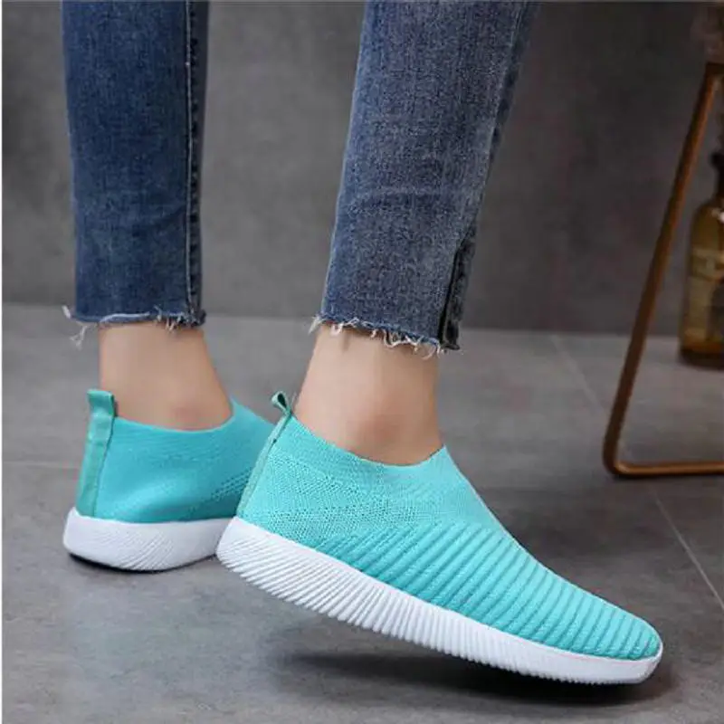 Shoes Fashion Sneakers Women Walking Women Casual Shoes Flat Platform Sneakers Sock Chunky Sneakers Slip On Shoes Woman Mujer