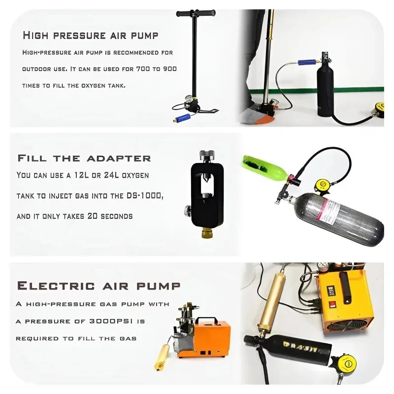 Резервуар для легких л резервуар подводного плавания Trimix Sub-Mask модный легкий