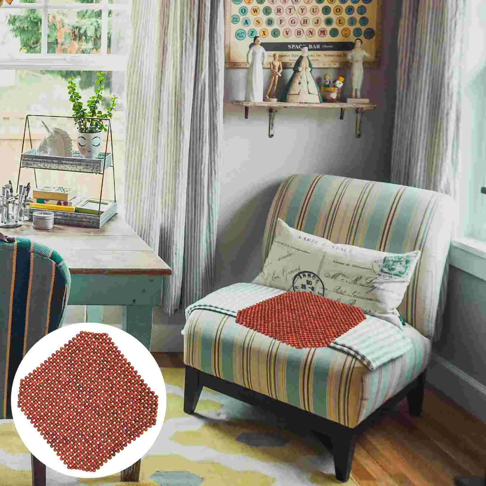 

Comfort Seat Cushion Wood Beads Cushions Chair Pad Office Beaded Cover Car Pads Chairs Wooden