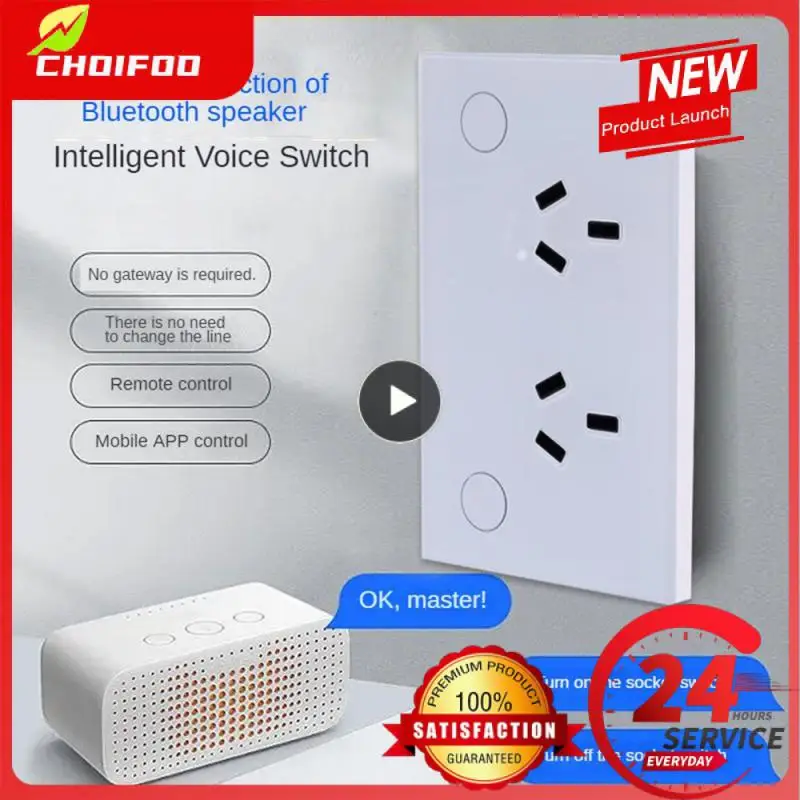 

Smart Home 100v-240v Zero Fire Wire Wifi Smart Socket Wear-resistant And Non-slip Double Plug App Graffiti/smart Life Control