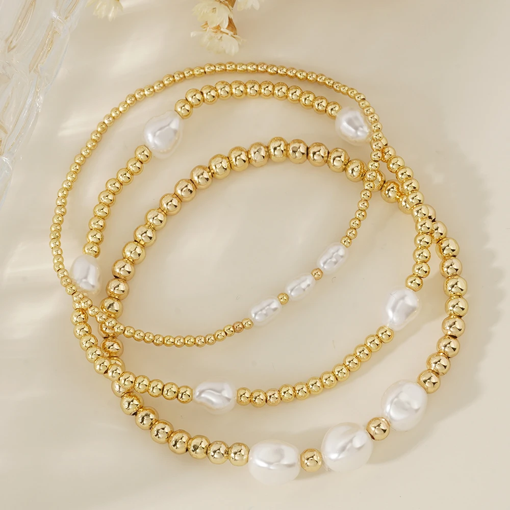 3 шт./набор медные бусины и браслеты для девочек