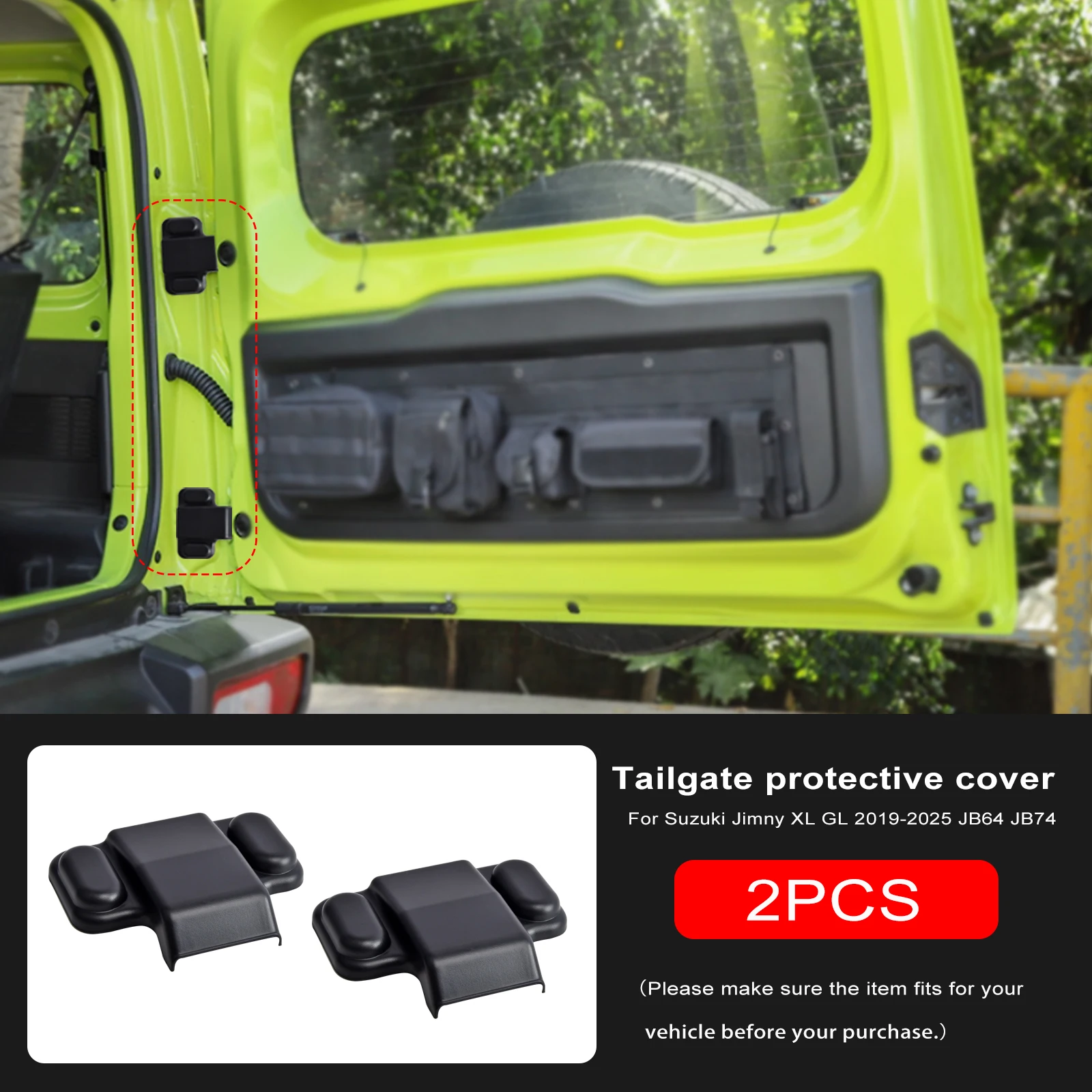 

Для Suzuki Jimny XL GL 2019 2020 2021 2022 2023 2024 2025 JB64 JB74 автомобильная винтовая крышка задней двери, защитная накладка, внешние аксессуары