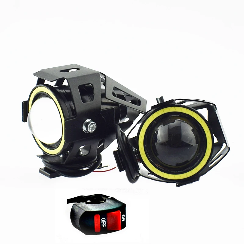 

U7 Working Spotlight LED Driving Fog Lamp Motorcycle 3000LM Motorcycle Spotlight Auxiliary Lighting Motorcycle Spotlight