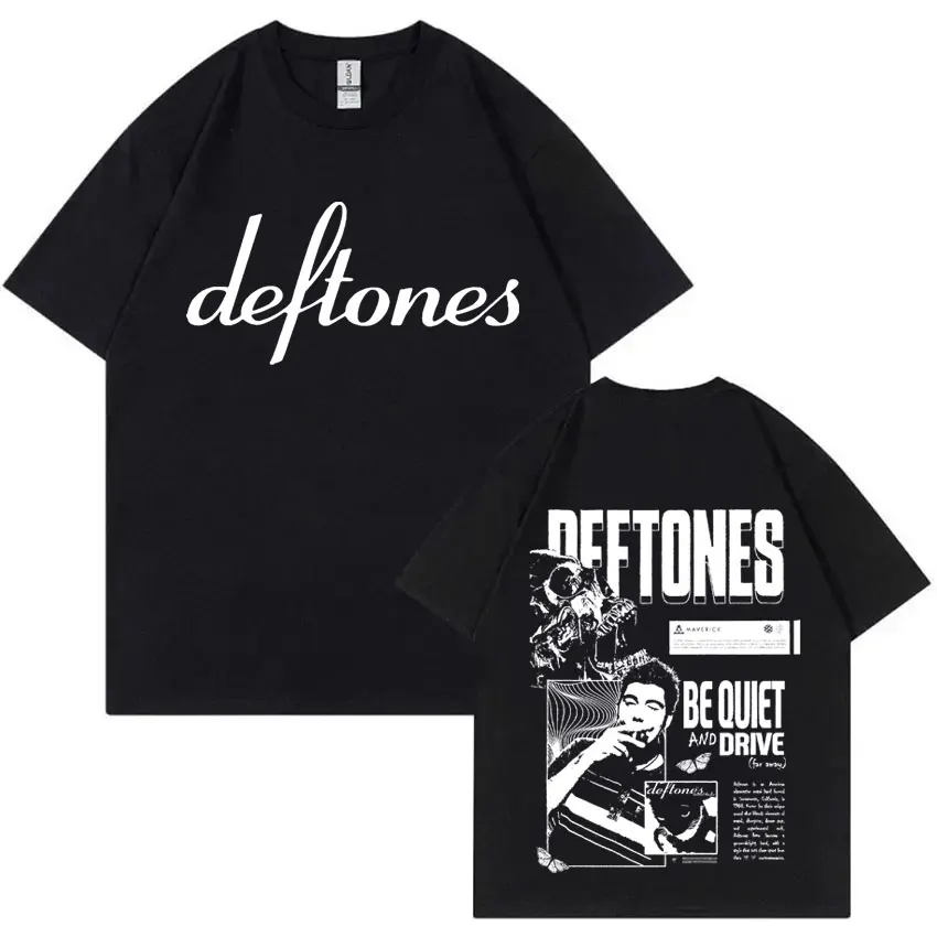 Рок-группа Deftones вокруг меха Be Quiet and Drive Графическая футболка Мужские