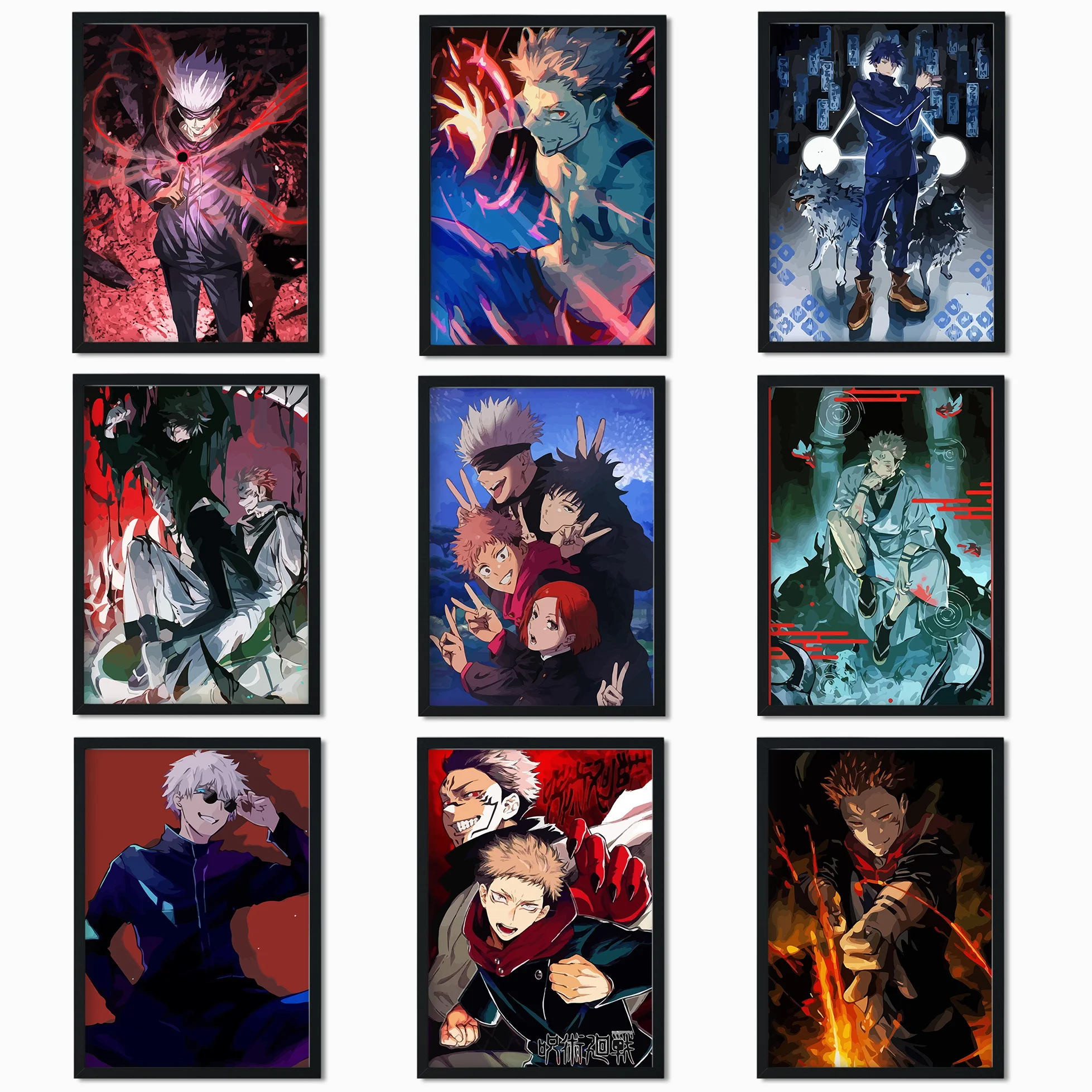 DIY Oil Painting By Numbers Jujutsu Kaisen Anime Gojo Satoru Home Decor Wall Picture Canvas Cuadros Pintura Por Numeros