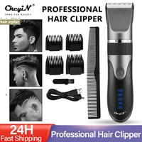ckeyin professional hair clipper ceramic blade rechargeable beard trimmer mens barber electric hair cutting machine low noise