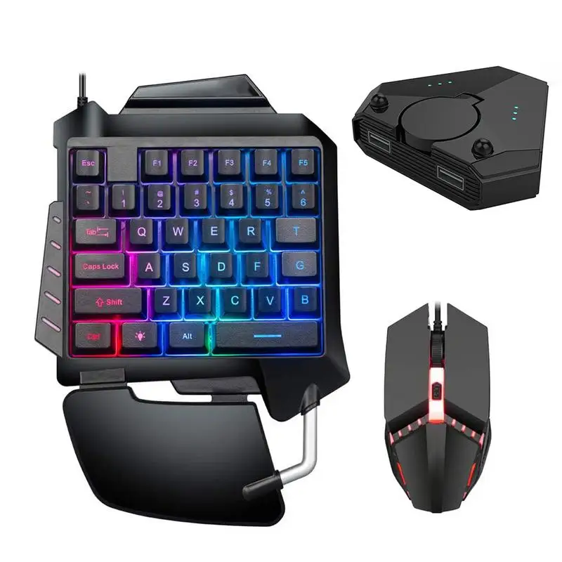 

3 In 1 Multifunctional Durable Mobile Gamepad Controller Keyboard Mouse Converter Kit Mini Game Keypad Portable Mouse & Keyboard