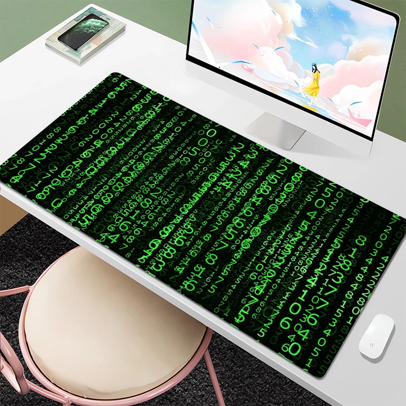 

Matrix Binary Code Mousepad Gamer Pc Table Anime Accessories Keyboard Gaming Pad Computer Desk Mat Mouse Pads Deskpad Desktops