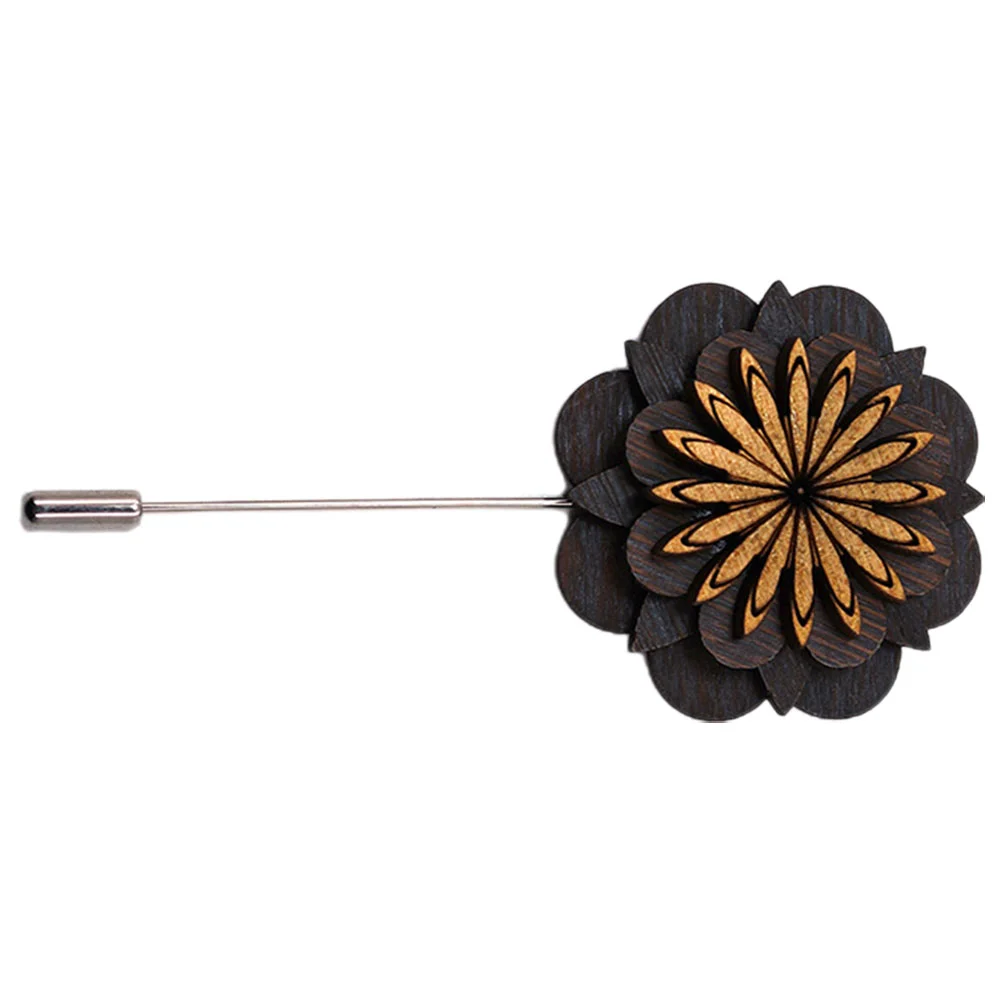 

Lapel Pin Men Flower Boutonniere Prom Jewelry Women Brooch Metal Flowers Collar Man