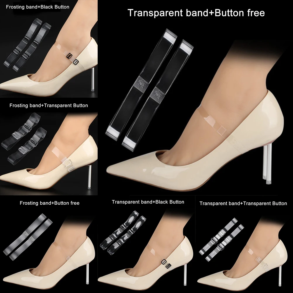 

1 пара прозрачных невидимых силиконовых шнурков для женщин на высоком каблуке эластичные противоударные шнурки для обуви ремни на щиколотке