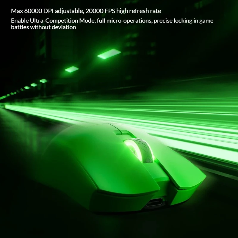 Фото Беспроводная игровая мышь Ausdom G06 PAW3955 GT 60K DPI с двойным режимом 8K, Nordic 54L15, три режима подключения, переключатели TTC Qinglong, 300 мАч №3