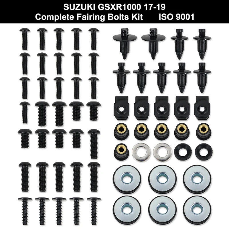 

Для Suzuki GSXR 1000 GSXR1000 2017 2018 2019, полный комплект болтов для мотоцикла, зажимы для обтекателя, винты, гайка из нержавеющей стали