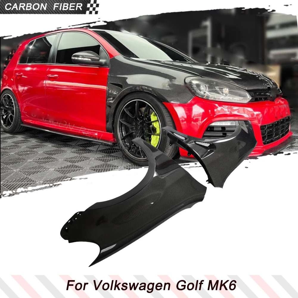 

Расширения передних боковых крыльев автомобиля из углеродного волокна для Volkswagen VW GOLF 6 VI MK6 R R20 2010-2013, боковые внешние боковые крылья, вентиляционные накладки