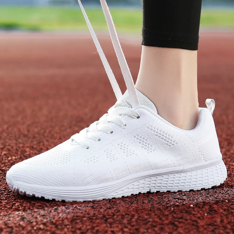 

Fashion Sneakers Women Lace Up Chunky Sneakers Walking Ladies Vulcanized Shoes Comfortable Flat Zapatos De Mujer Female Footwear